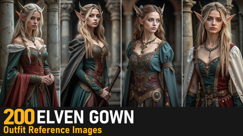 Elven Gown|4K Reference Images