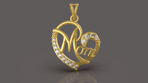 Mom 3D Pendant - 0028