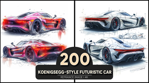 Koenigsegg-style Futuristic Car 4K Reference/Concept Images