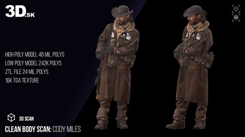 Clean Body 3D Scan | Cody Miles Army Stalker