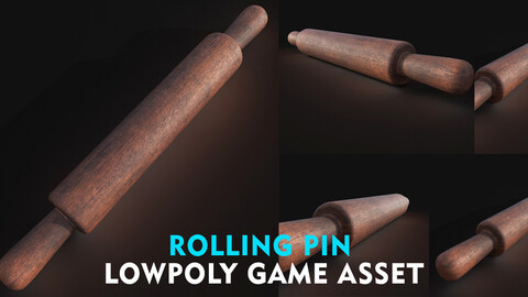 ROLLING PIN LOWPOLY GAME ASSET