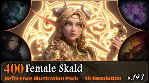 400 Female Skald Reference Pack | 4K | v.193