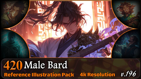 420 Male Bard Reference Pack | 4K | v.196