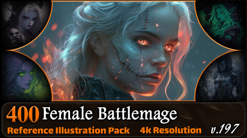 400 Female Battlemage Reference Pack | 4K | v.197