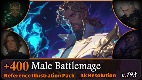 400 Male Battlemage Reference Pack | 4K | v.198