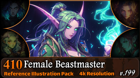 410 Female Beastmaster Reference Pack | 4K | v.199