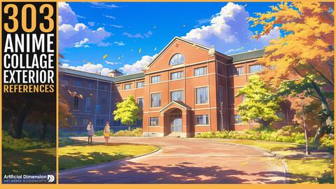 303 Anime college exterior