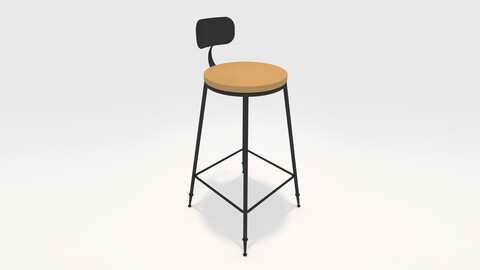 3D Model Bar Stool 1