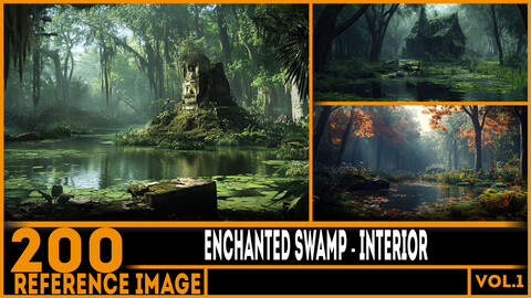 200 ART - Enchanted Swamp - Interior Reference 6K Package vol.1