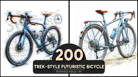 Trek-style Futuristic Bicycle 4K Reference/Concept Images