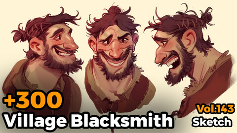 +300 Village Blacksmith Sketch Reference(4k)