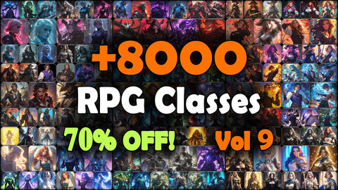 8000 RPG Classes Reference Pack | SUPER MEGA Bundle | 4K | v.9