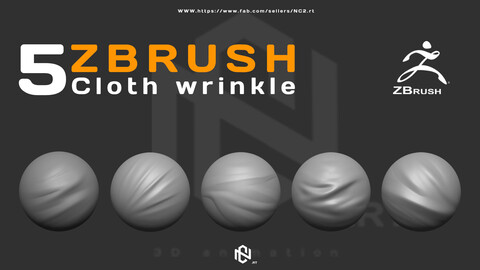 Zbrush & Blender cloth wrinkle brush