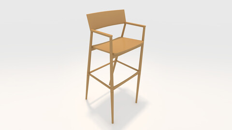 3D Model Bar Stool 9