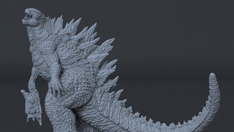 Godzilla (2014) With Muto Head for 3D Print