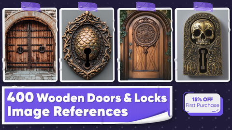 400 Wooden Doors and Locks Image References - Vol 01