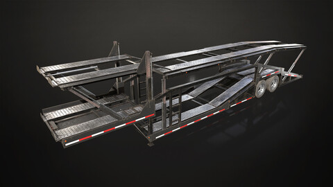 Car Carrier Trailer - Low Poly