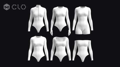 LONG SLEEVE BODYSUITS PACK / zpac obj fbx highpoly