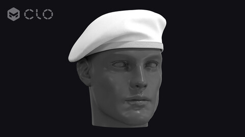 BASIC MILITARY BERET / zpac obj fbx highpoly