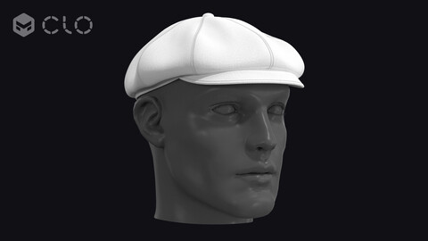 BASIC NEWSBOY CAP / zpac obj fbx highpoly