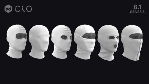 SKI MASK PACK / zpac obj fbx highpoly