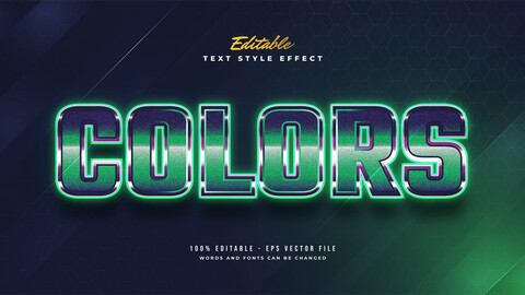 3D Colors. Text Effects, EPS Template File