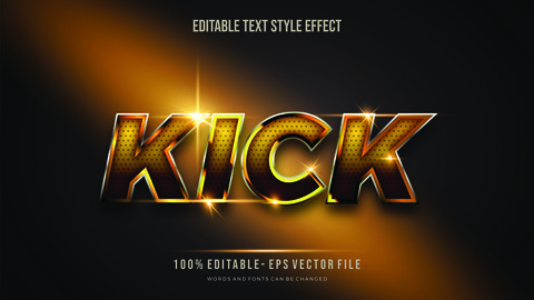 3D Retro. Text Effects, EPS Template File