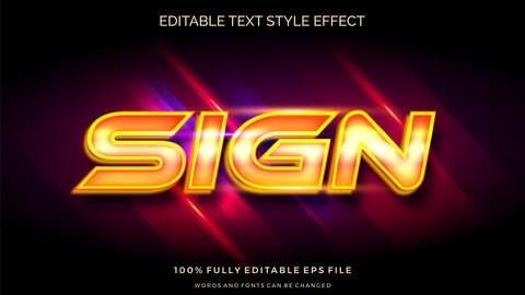 3D Sing. Text Effects, EPS Template File