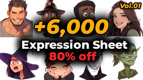 +6000 Expression Sheet | 80% OFF Only Today!