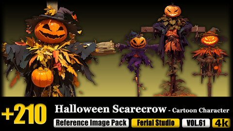 210 Scarecrow - Cartoon Character Reference Image Pack v.61 |4K|