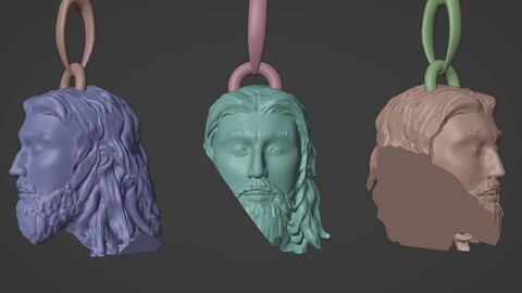 Jesus pendant 3D print model