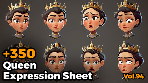 +350 Queen Expression Sheet(4k)