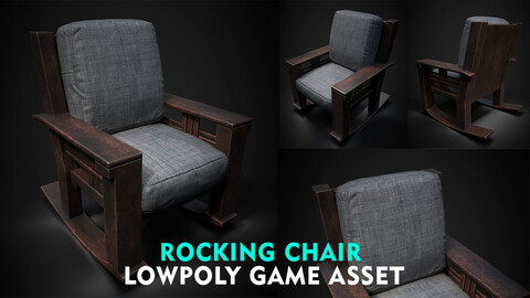 ROCKING CHAIR LOWPOLY GAME ASSET