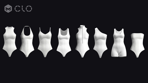 SLEEVELESS BODYSUITS PACK / zpac obj fbx highpoly