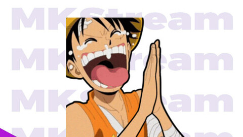 Twitch animated emotes one piece luffy laugh funny gif