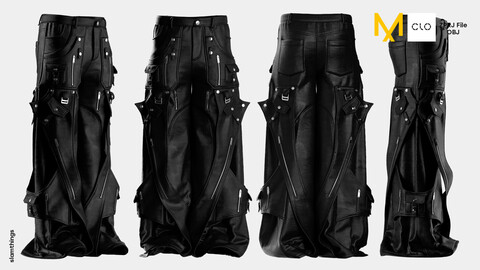 Streetwear Baggy Pants #044 - Clo 3D / Marvelous Designer + FBX / DIGITAL FASHION / HYPEBEAST / FUTURE FASHION / DENIM