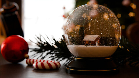 Snow Globe 3d Scene