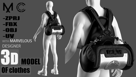 3d model  backpack