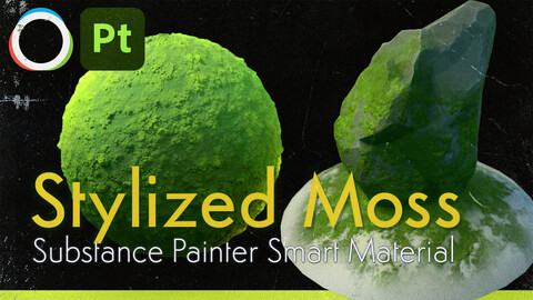 Stylized Moss - Substance Painter Smart Material [Substance 3D Painter]