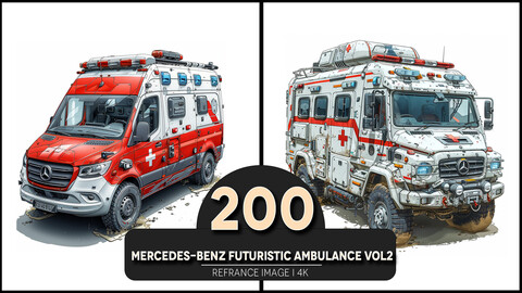 Mercedes-Benz Futuristic Ambulance Vol2 4K Reference/Concept Images