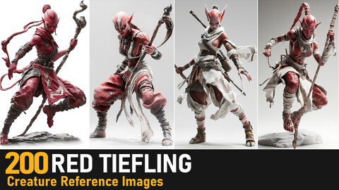 Red Tiefling|4K Reference Images