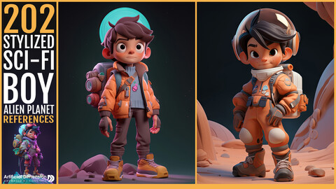 202 Stylized Sci-fi boy in Alien Planet