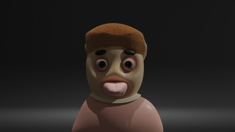 face human 3D cartoon