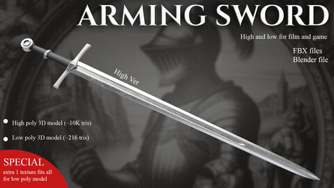 Arming Sword for Film and Game