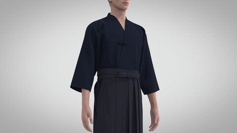 Hakama, Style3D +obj, fbx