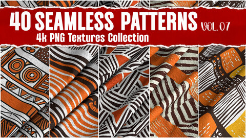 44 Seamless Patterns VOL.07| 4K PNG Textures collection