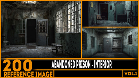 200 ART - Abandoned Prison - Interior Reference 6K Package vol.1