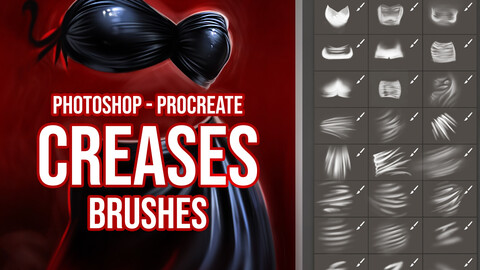 Creases Brushes for Photoshop and Procreate