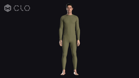 THERMAL UNDERWEAR outfit / zpac obj fbx highpoly