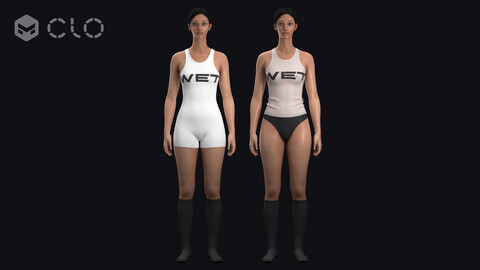 "WET" outfits / zpac obj fbx highpoly